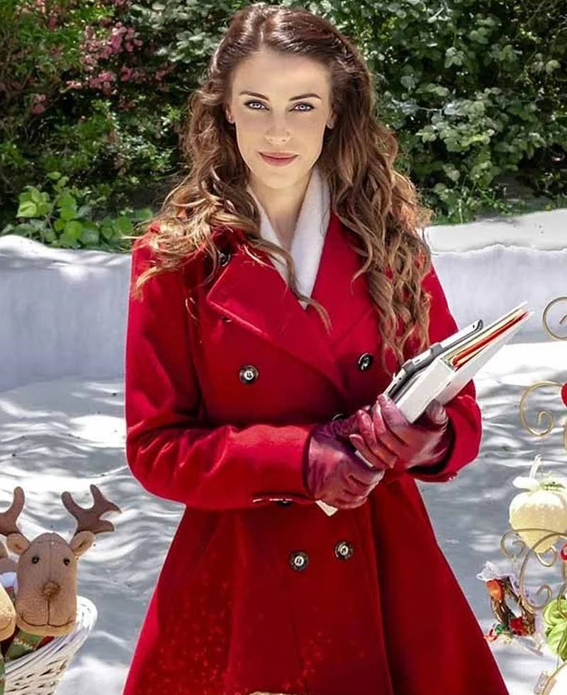 Christmas At Pemberley Manor Jessica Lowndes Wool Coat elizabeth bennett coat