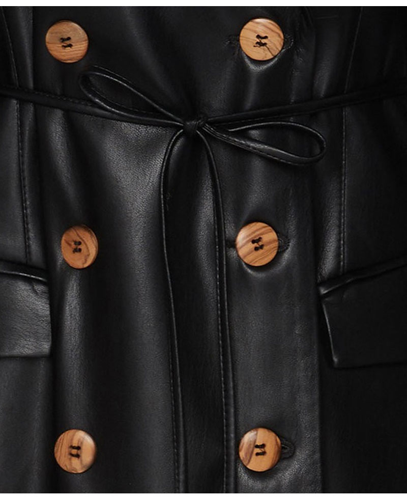 Dynasty Elizabeth Gillies Leather Coat Dynasty Elizabeth Gillies Leather Coat - Image 3