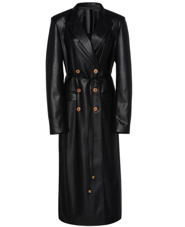 Dynasty Elizabeth Gillies Leather Coat