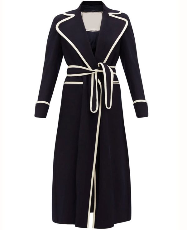 Dynasty S03 Elizabeth Gillies Belted Coat