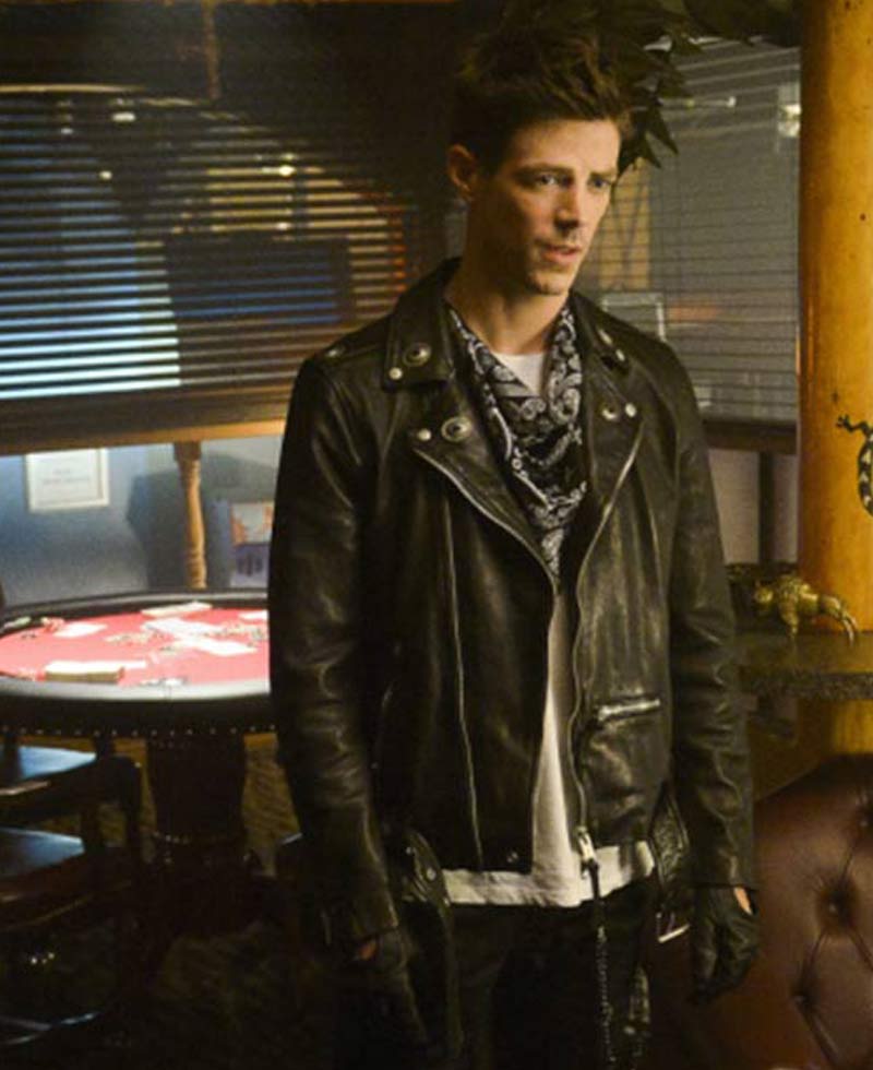 Elseworlds The Flash Grant Gustin Black Leather Jacket Elseworlds The Flash Grant Gustin Black Leather Jacket - Image 4