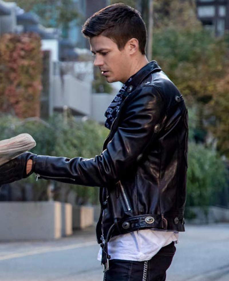 Elseworlds The Flash Grant Gustin Black Leather Jacket Elseworlds The Flash Grant Gustin Black Leather Jacket - Image 3