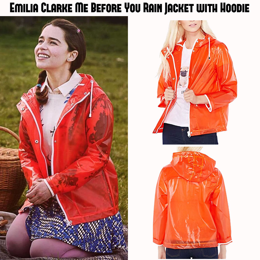 Me Before You Emilia Clarke Hooded Jacket Me Before You Emilia Clarke Hooded Jacket - Image 5