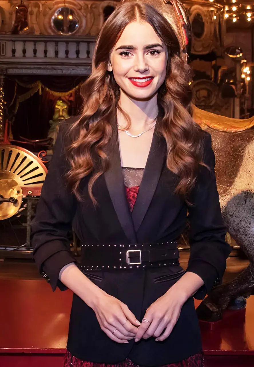 Emily In Paris S2 Emily Cooper Black Blazer Emily In Paris S2 Emily Cooper Black Blazer - Image 2
