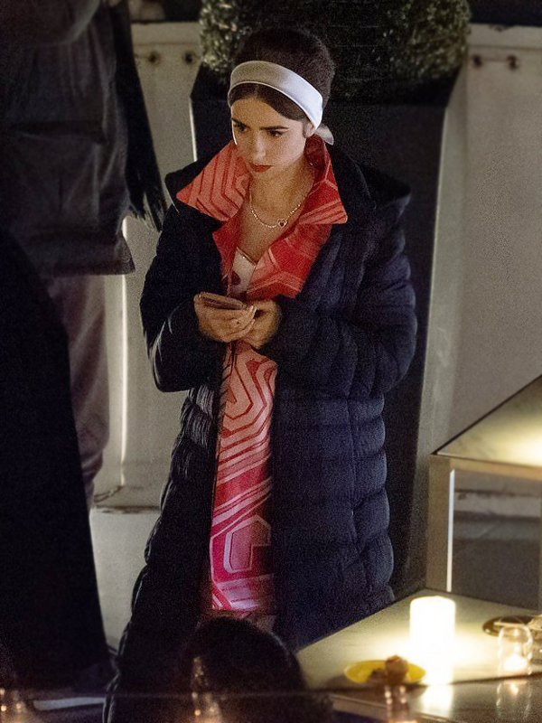 Emily In Paris S2 Lily Collins Puffer Coat Emily In Paris S2 Lily Collins Puffer Coat - Image 2