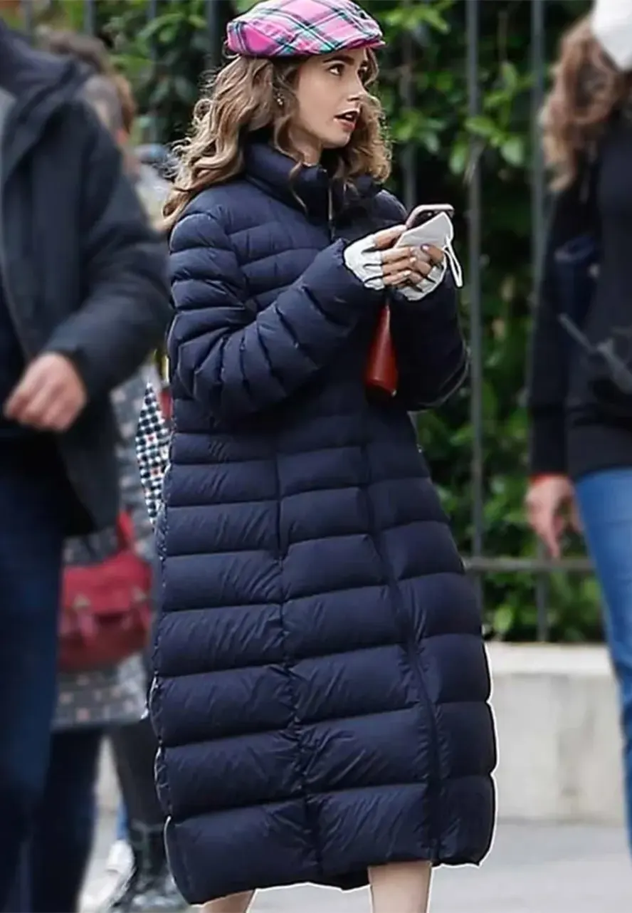 Emily In Paris S2 Lily Collins Puffer Coat Emily In Paris S2 Lily Collins Puffer Coat