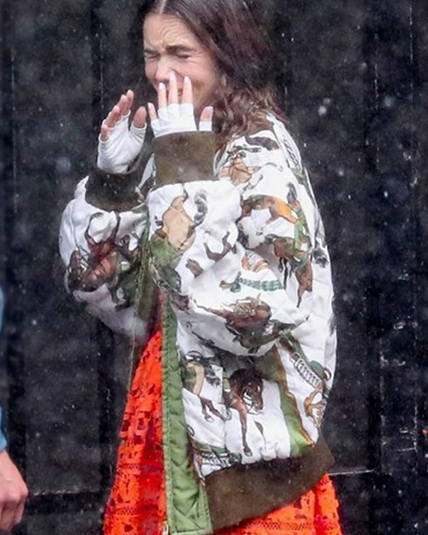 Emily In Paris S2 Lily Collins Satin Jacket Emily In Paris S2 Lily Collins Satin Jacket - Image 7