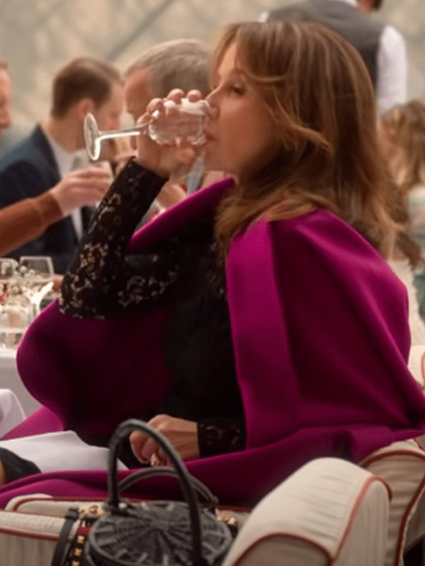 Emily In Paris S2 Philippine Leroy-Beaulieu Purple Coat Emily In Paris S2 Philippine Leroy-Beaulieu Purple Coat - Image 2