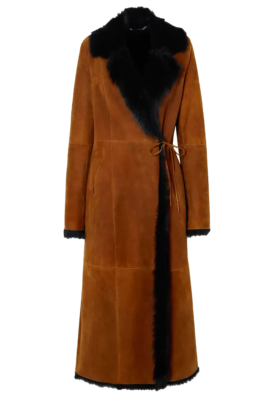 Emily Ratajkowski 90S Glamour Shearling Coat Emily Ratajkowski 90S Glamour Shearling Coat - Image 3