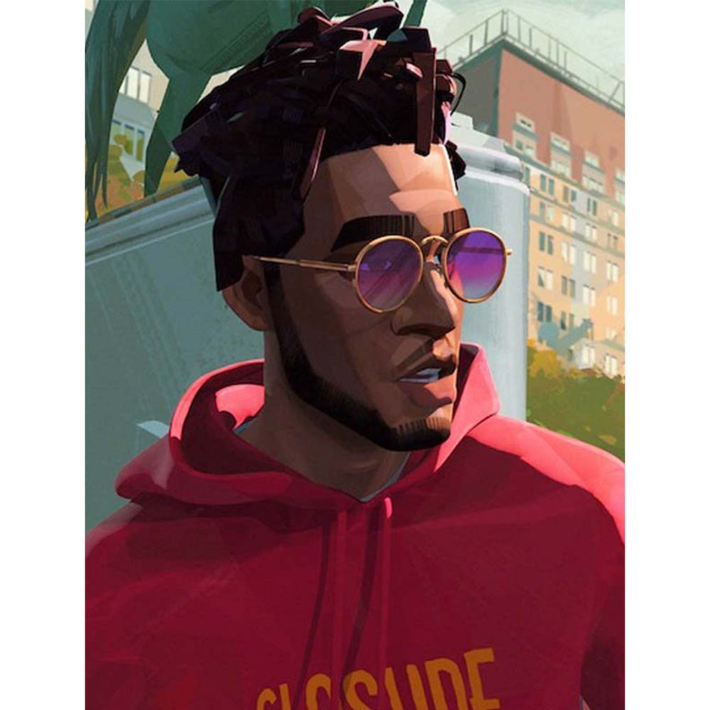 Jabari Entergalactic Closure Hoodie kid cudi entergalactic closure pink fleece hoodie