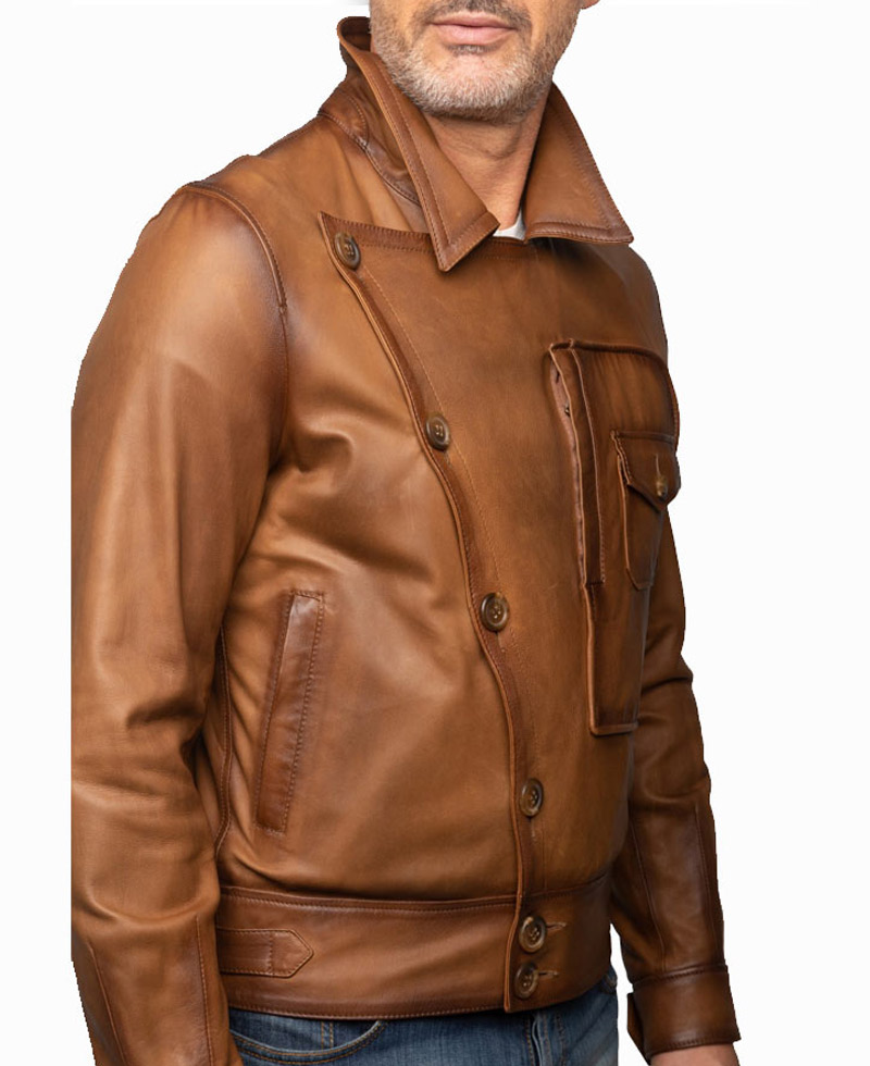 Leonardo Dicaprio The Aviator Leather Jacket Leonardo Dicaprio The Aviator Leather Jacket - Image 2