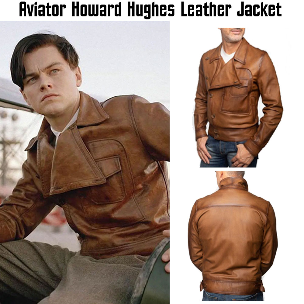 Leonardo Dicaprio The Aviator Leather Jacket Leonardo Dicaprio The Aviator Leather Jacket - Image 3