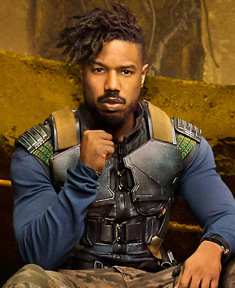 Black Panther Michael B. Jordan Vest black panther leather vest