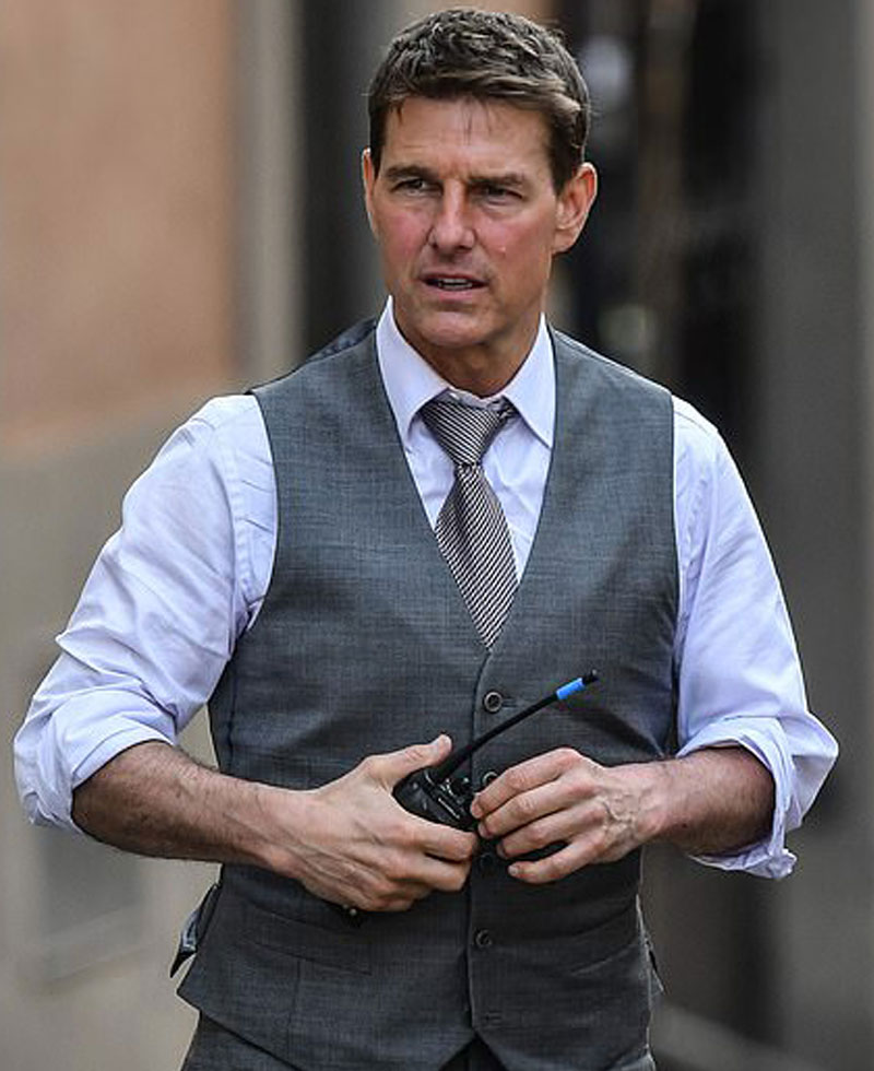 Tom Cruise Mission Impossible 7 Grey Vest Tom Cruise Mission Impossible 7 Grey Vest - Image 2