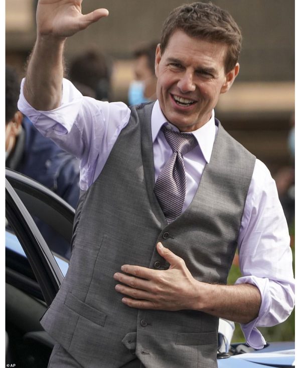 Tom Cruise Mission Impossible 7 Grey Vest
