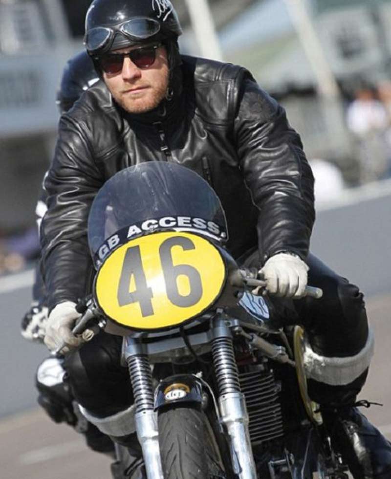 Ewan Mcgregor Goodwood Revival Motorcycle Leather Jacket Ewan Mcgregor Goodwood Revival Motorcycle Leather Jacket - Image 7