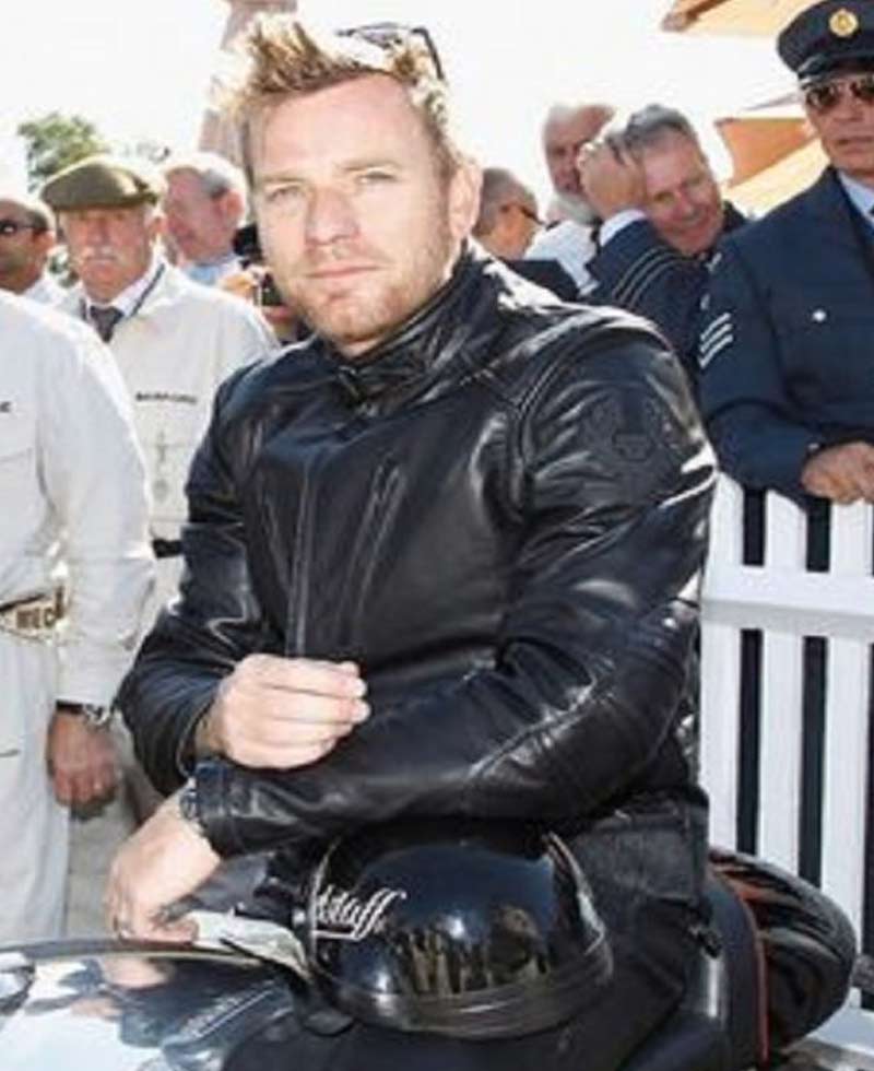 Ewan Mcgregor Goodwood Revival Motorcycle Leather Jacket Ewan Mcgregor Goodwood Revival Motorcycle Leather Jacket - Image 4