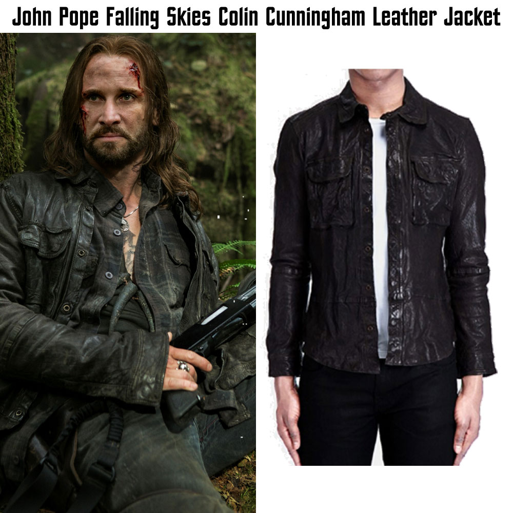 John Pope Falling Skies Colin Cunningham Leather Jacket John Pope Falling Skies Colin Cunningham Leather Jacket - Image 3