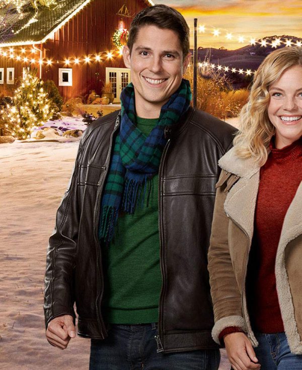 Sean Faris A Veteran's Christmas Brown Leather Jacket