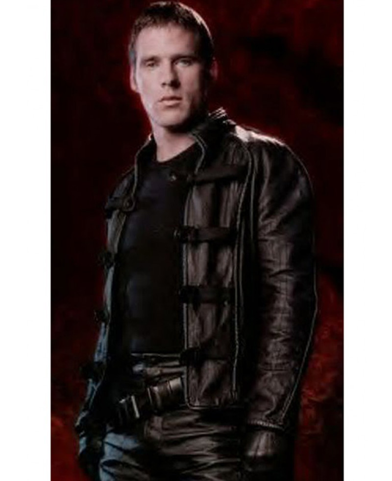 John Crichton Farscape Ben Browder Black Leather Jacket John Crichton Farscape Ben Browder Black Leather Jacket - Image 2