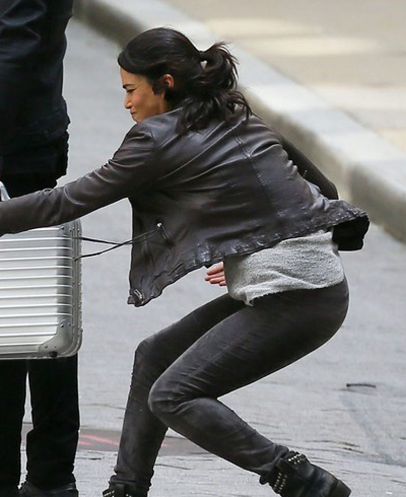 Fast and Furious 8 Michelle Rodriguez Brown Leather Jacket Fast and Furious 8 Michelle Rodriguez Brown Leather Jacket - Image 4