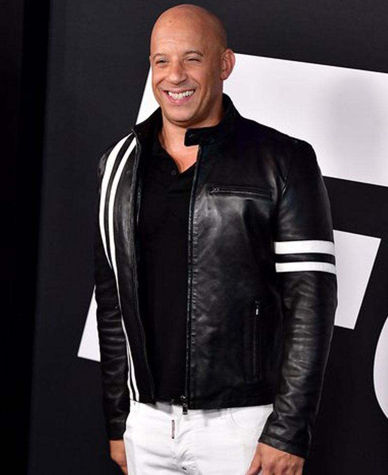 Fast and Furious 8 Premiere Vin Diesel Leather Jacket fast and furious leather jacket