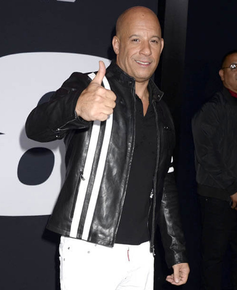 Fast and Furious 8 Premiere Vin Diesel Leather Jacket fast 8 premiere vin diesel leather jacket