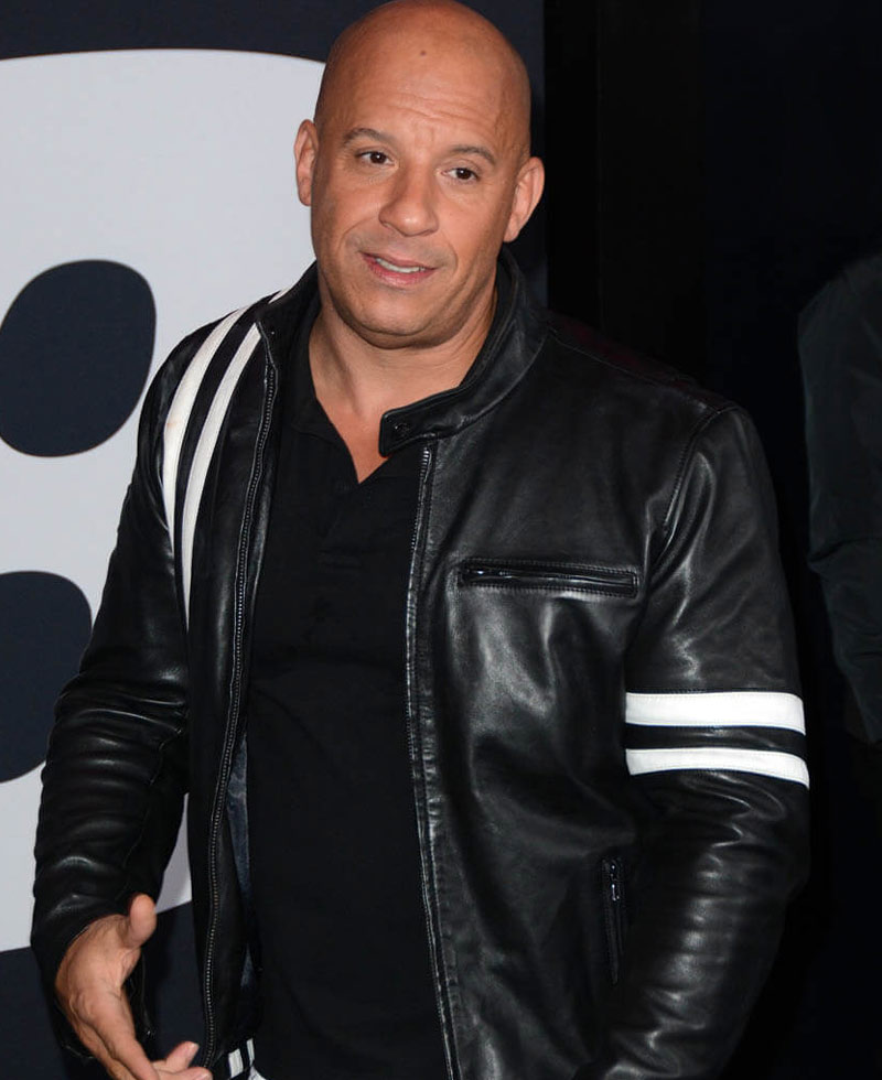Fast and Furious 8 Premiere Vin Diesel Leather Jacket fast 8 premiere vin diesel jacket