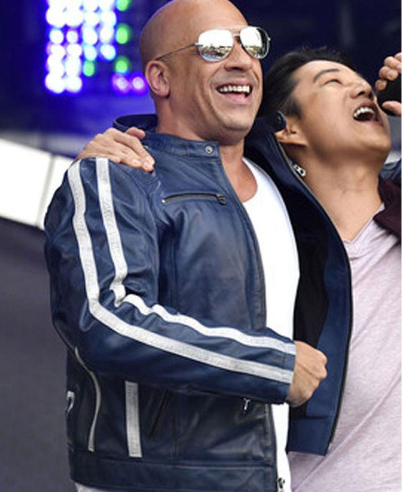 Fast and Furious 9 Vin Diesel Blue Leather Jacket Fast and Furious 9 Vin Diesel Blue Leather Jacket