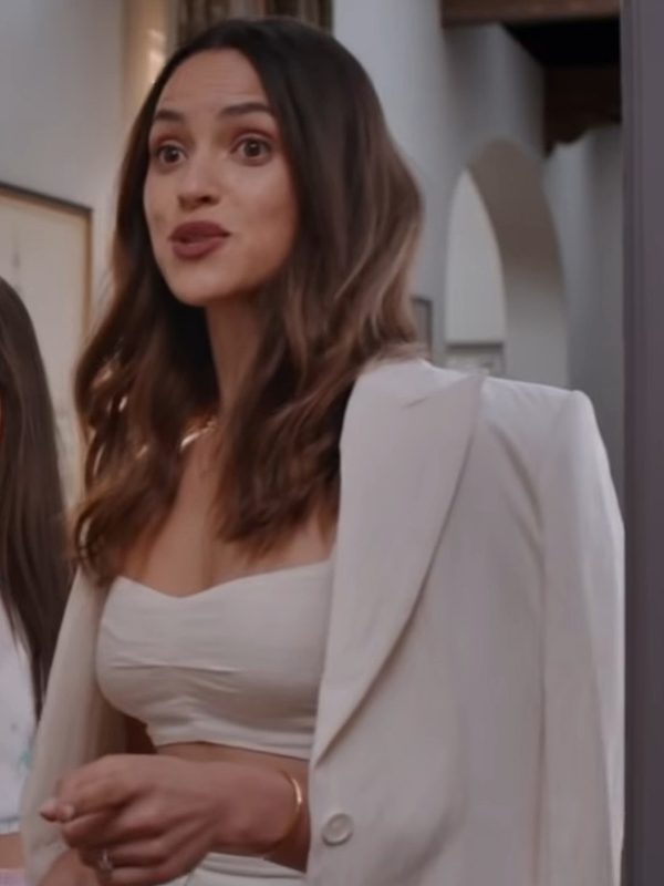 Father Of The Bride 2022 Adria Arjona White Blazer Father Of The Bride 2022 Adria Arjona White Blazer - Image 2