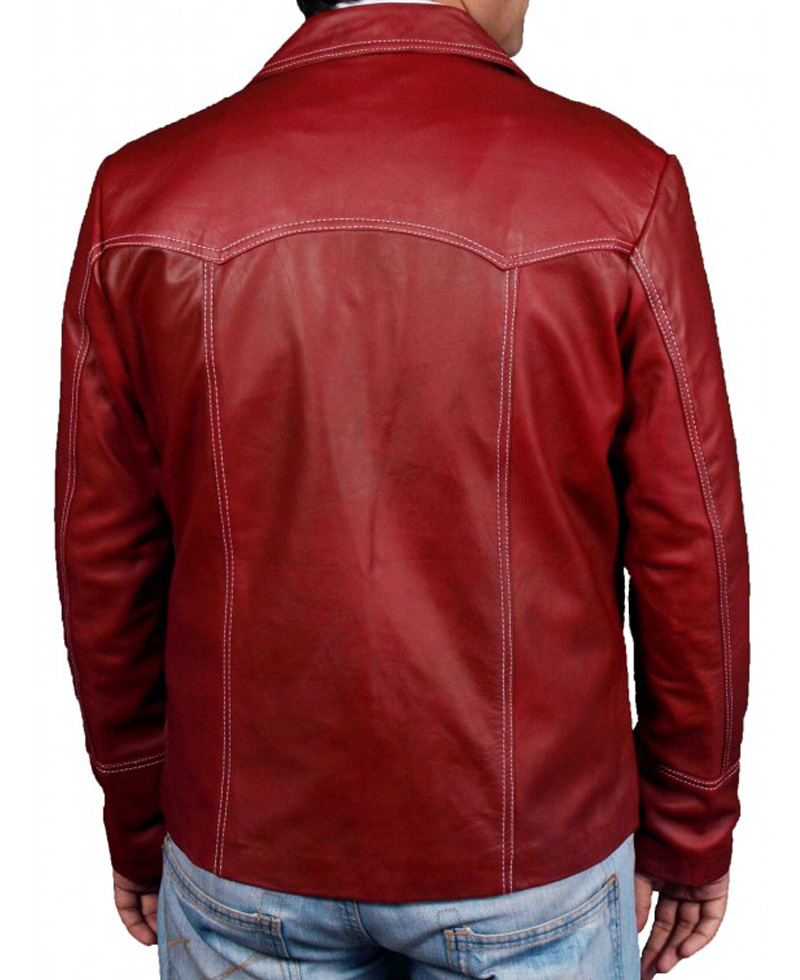 Fight Club Red Leather Jacket tyler durden red leather jacket