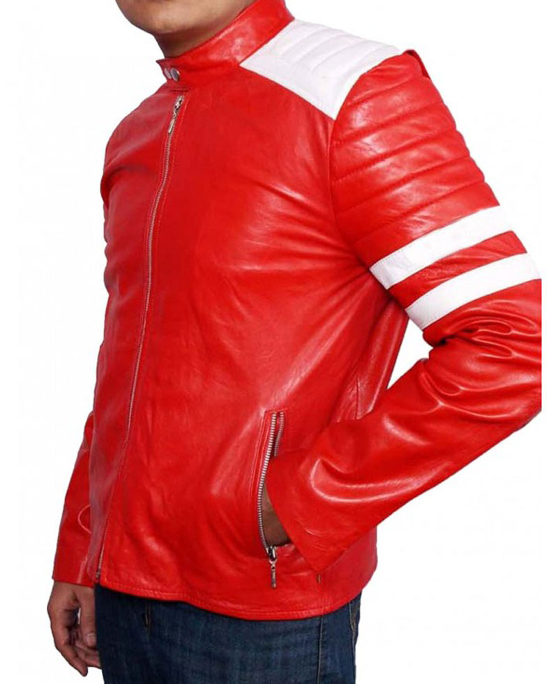 Fight Club Movie Brad Pitt Motorcycle Leather Jacket Fight Club Movie Brad Pitt Motorcycle Leather Jacket - Image 6