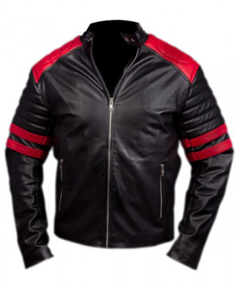 Fight Club Movie Brad Pitt Motorcycle Leather Jacket Fight Club Movie Brad Pitt Motorcycle Leather Jacket - Image 3