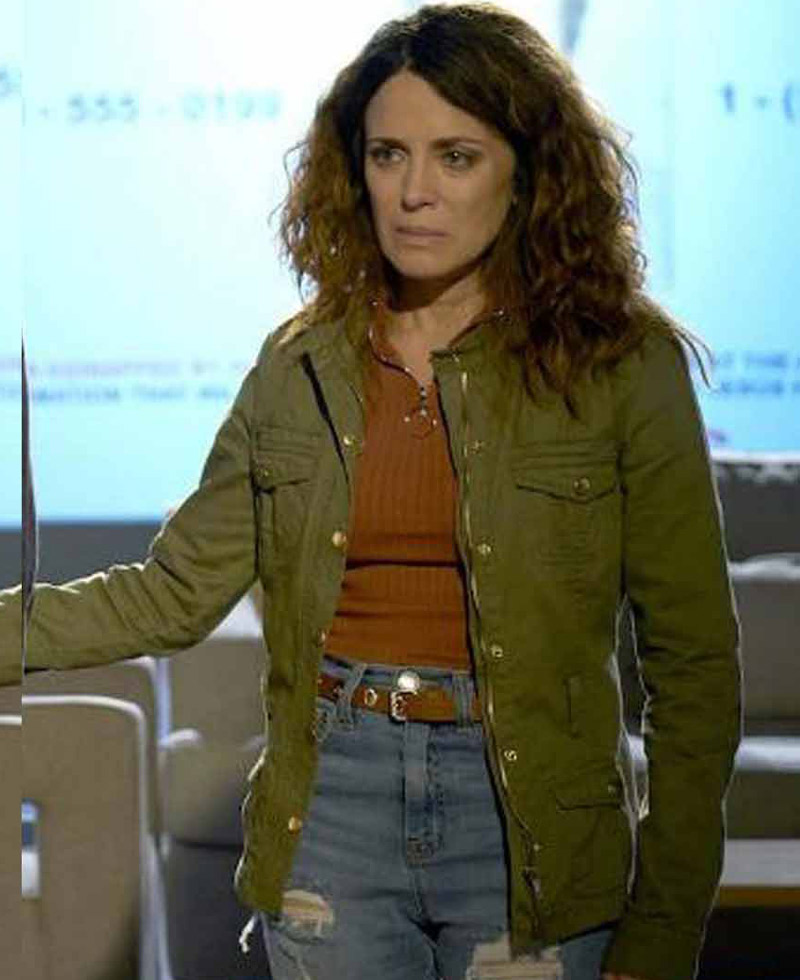 Alanna Ubach Filthy Rich Green Jacket Alanna Ubach Filthy Rich Green Jacket