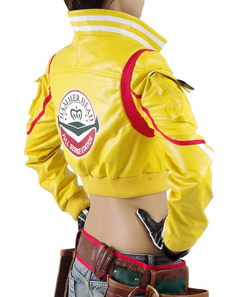 Final Fantasy XV Cindy Hammer Head Yellow Leather Jacket Final Fantasy XV Cindy Hammer Head Yellow Leather Jacket - Image 4