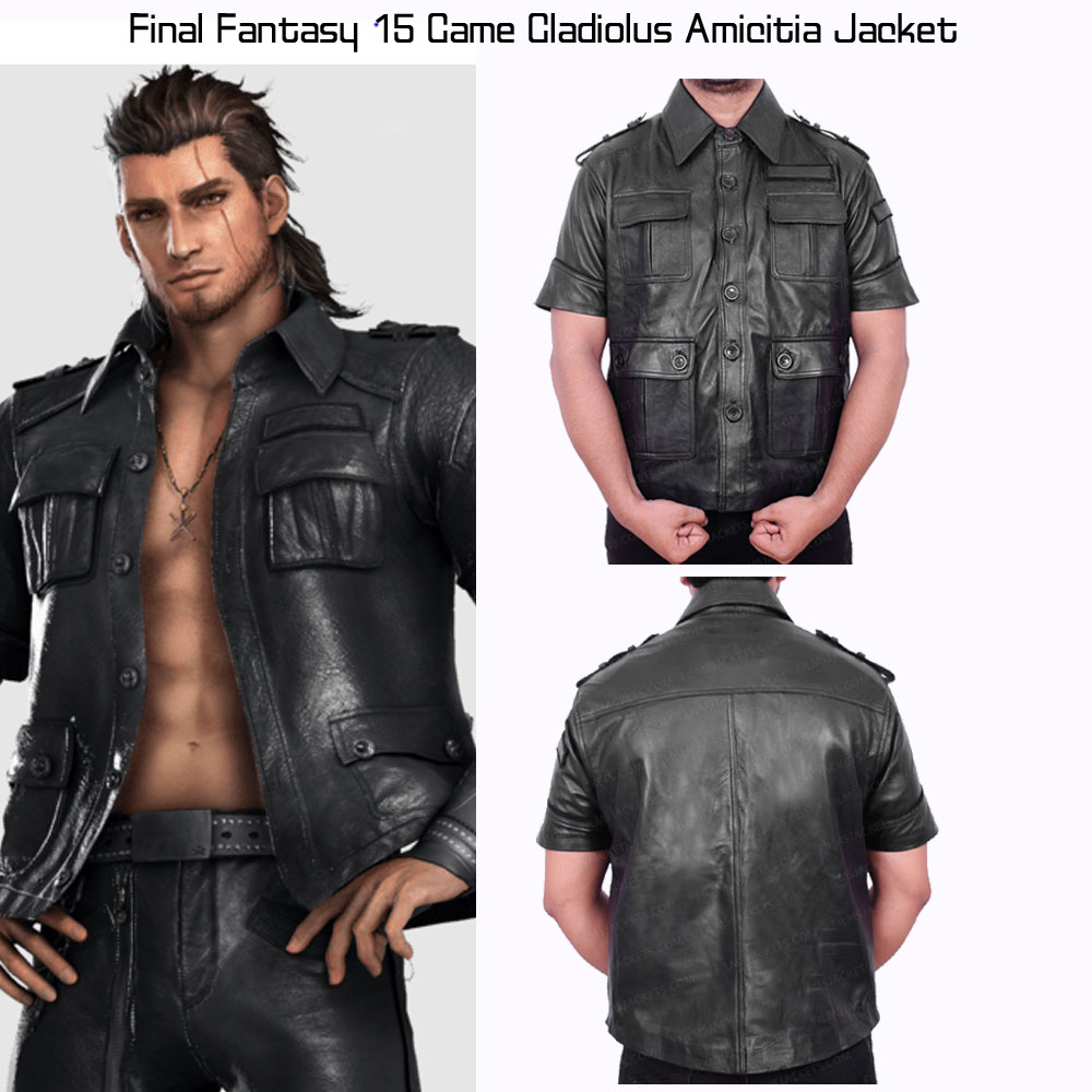 Final Fantasy 15 Game Gladiolus Amicitia Leather Jacket Final Fantasy 15 Game Gladiolus Amicitia Leather Jacket - Image 13