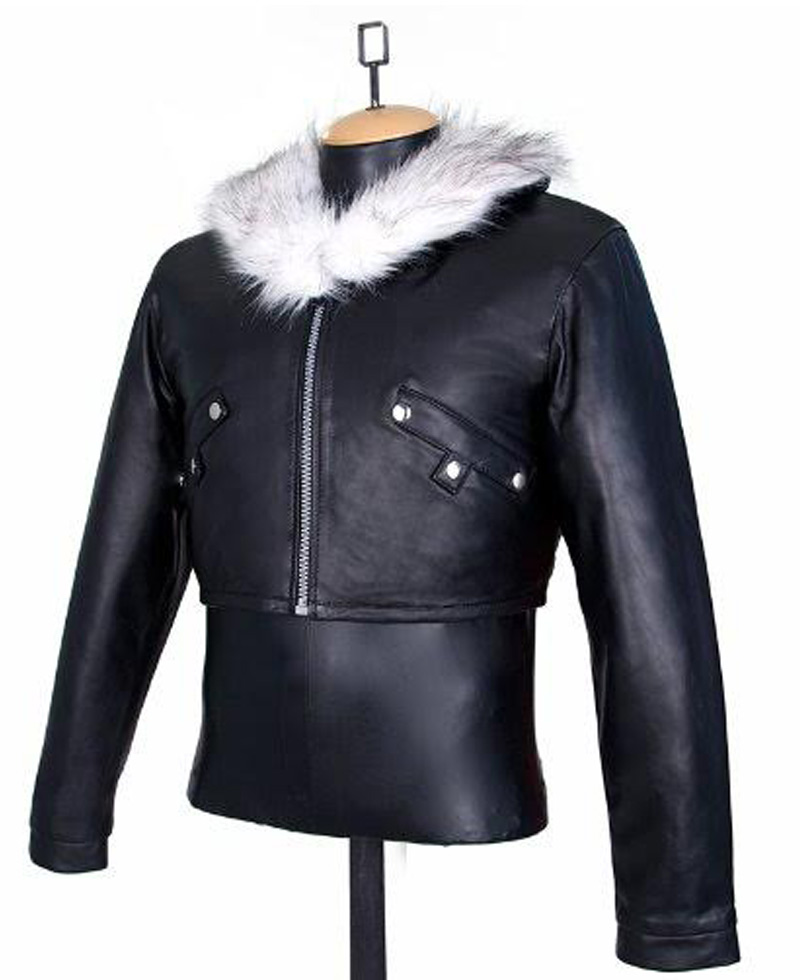 Final Fantasy 8 Squall Leonhart Fur Leather Jacket final fantasy 8 leather jacket