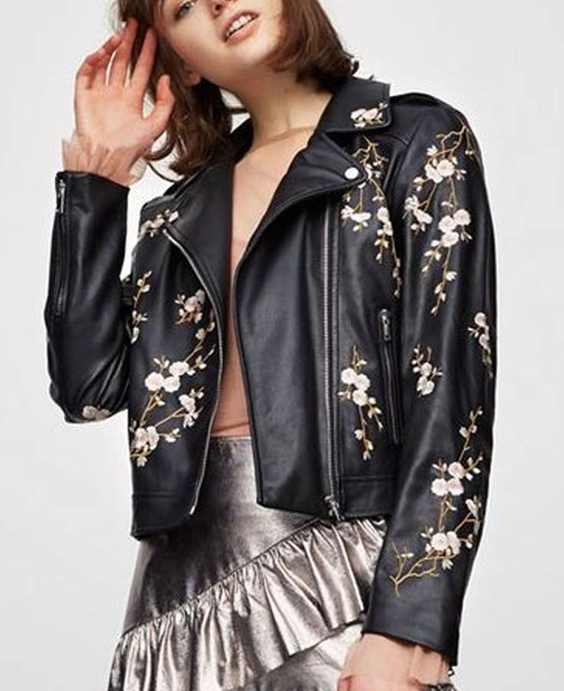Find Me in Paris Jessica Lord Cropped Leather Jacket me in paris lena grisky leather jacket