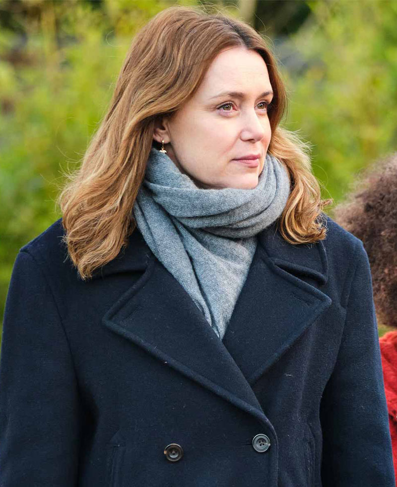Keeley Hawes Finding Alice Wool Peacoat Keeley Hawes Finding Alice Wool Peacoat - Image 2