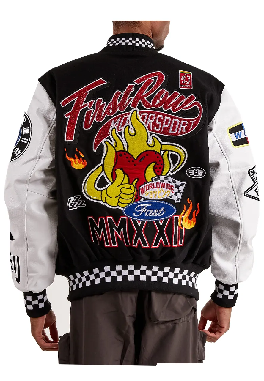 First Row Motorsport Varsity Jacket first row varsity jacket