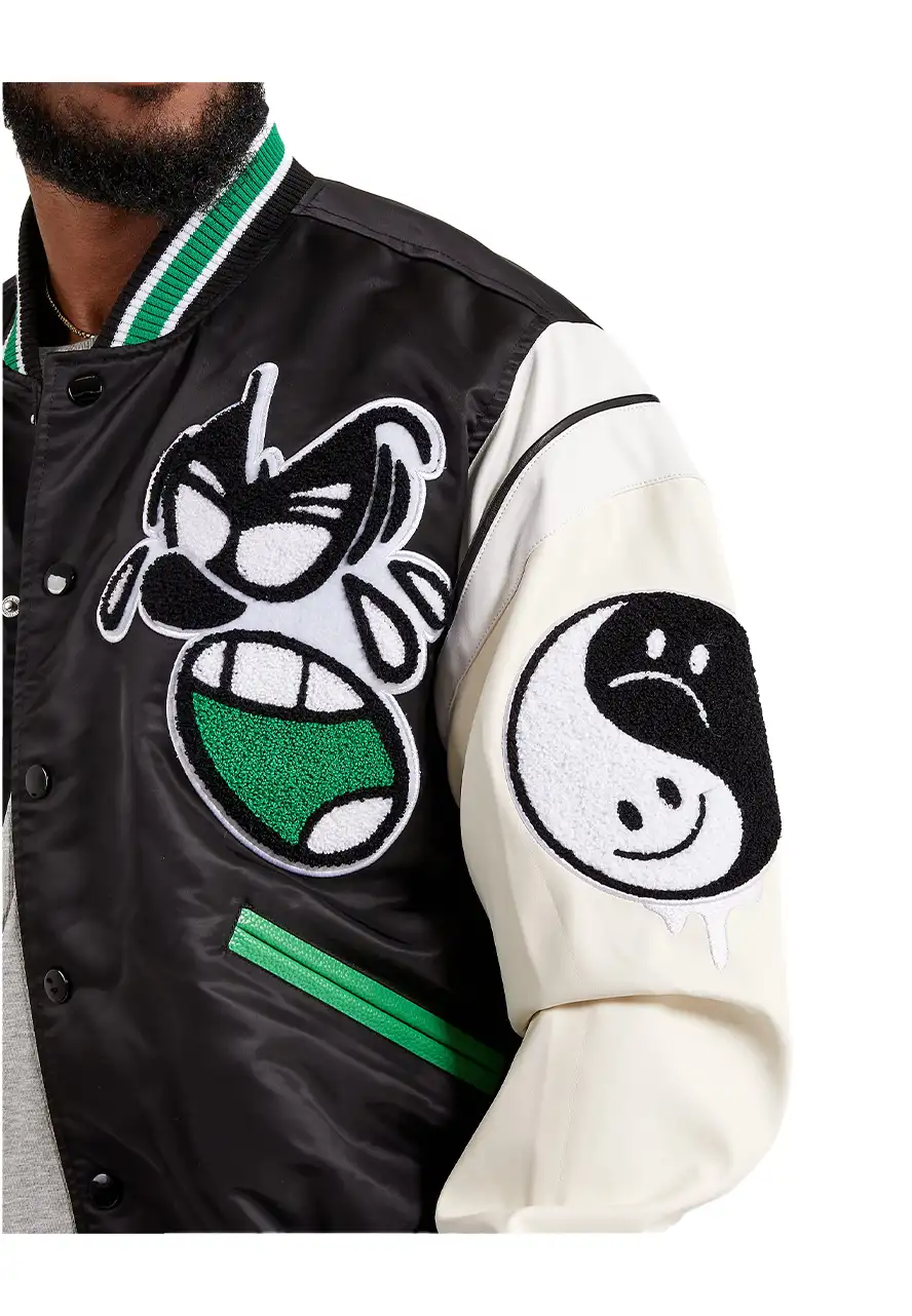 First Row Seek Inner Peace Varsity Jacket First Row Seek Inner Peace Varsity Jacket - Image 3