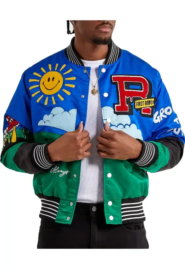 First Row Think Green Always Varsity Jacket