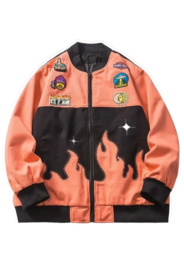 Flame Retro Baseball Jacket