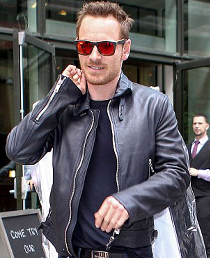 Frank Movie Michael Fassbender Black Leather Jacket Frank Movie Michael Fassbender Black Leather Jacket - Image 3