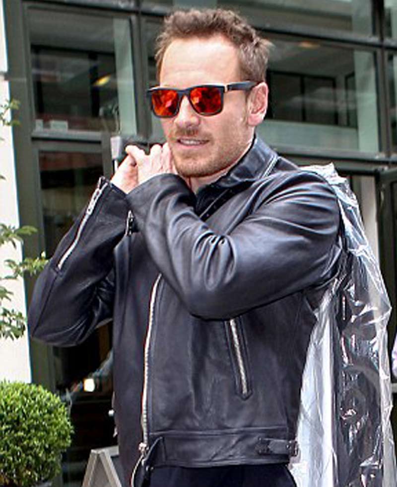 Frank Movie Michael Fassbender Black Leather Jacket Frank Movie Michael Fassbender Black Leather Jacket - Image 5