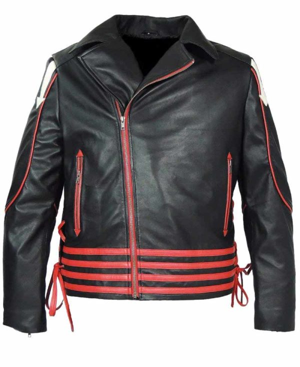 Freddie Mercury Concert Black Leather Jacket