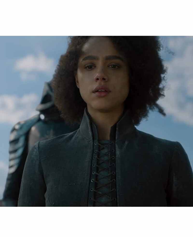 Game of Thrones Nathalie Emmanuel Trench Coat Game of Thrones Nathalie Emmanuel Trench Coat - Image 3