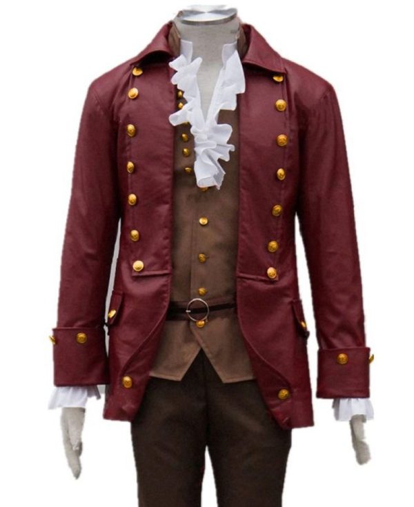 Luke Evans Beauty and The Beast Leather Coat