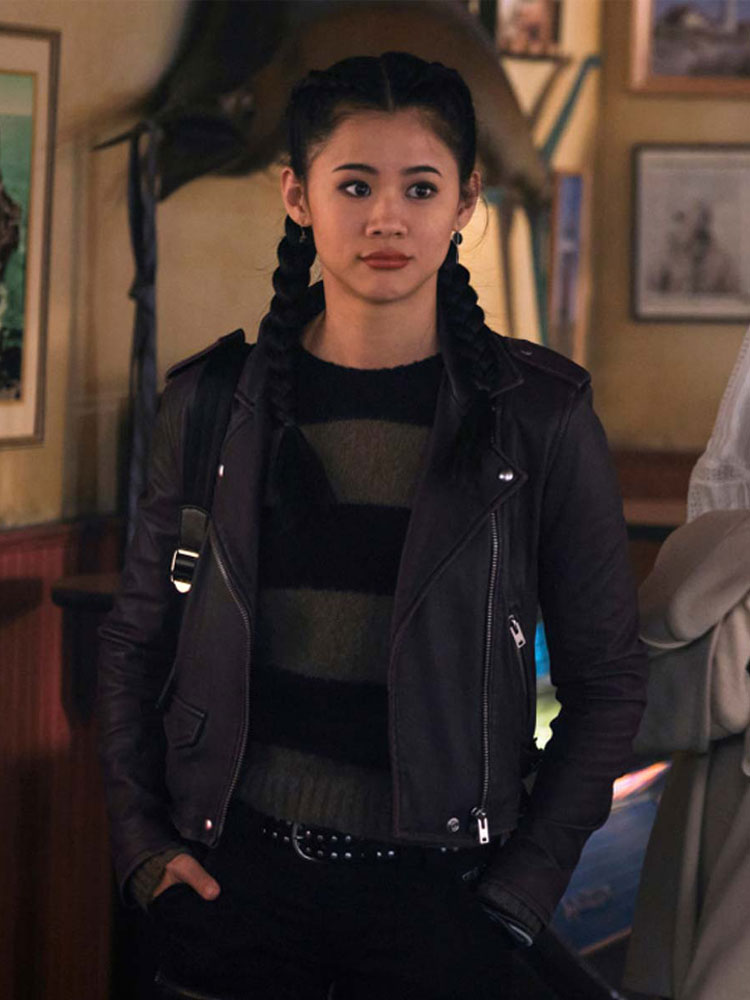 Nancy Drew Leah Lewis Motorcycle Leather Jacket