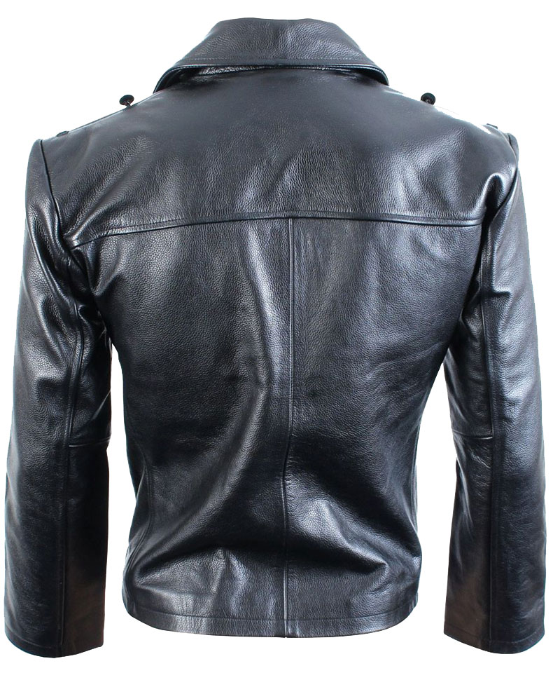 Men's U-Boats German Black Leather Jacket Men's U-Boats German Black Leather Jacket - Image 3